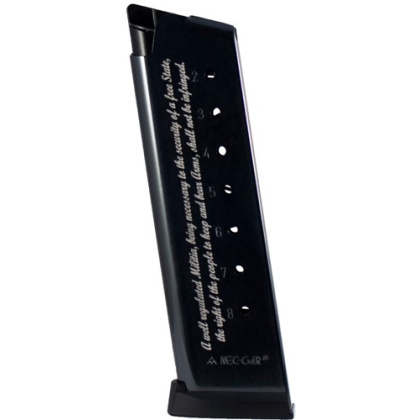 MEC-GAR MAGAZINE 1911 GOVT. 45ACP 8RD BLUED 2ND AMENDMENT MEC-GAR MAGAZINE 1911 GOVT. 45ACP 8RD BLUED 2ND AMENDMENT