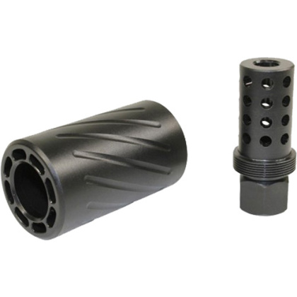 GUNTEC AR15 5.56 MUZZLE BRAKE W/ QUICK DETACH BLAST SHIELD GUNTEC AR15 5.56 MUZZLE BRAKE W/ QUICK DETACH BLAST SHIELD