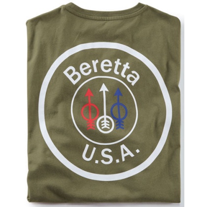 Beretta T-shirt Usa Logo - Large Od Green