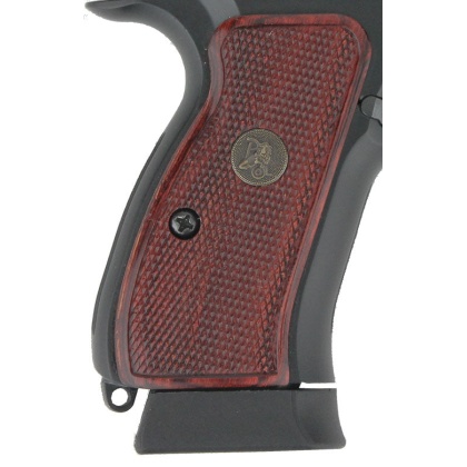 Pachmayr Laminated Wood Grips - Cz 75 Compact Rosewood Checke<