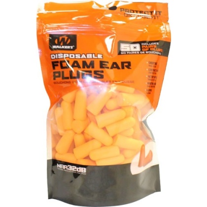 Walkers Ear Plugs Soft Foam - 32db 50-pair Bag