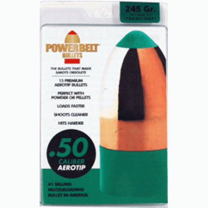 Cva Powerbelt At Bullets - .50 Caliber 245gr 15-count