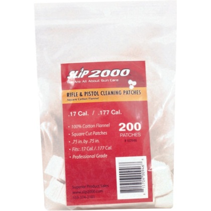 Slip 2000 Cleaning Patches - Square .17-.177 .75\