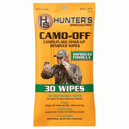 HS FACE PAINT REMOVER PADS CAMO-OFF 30PK