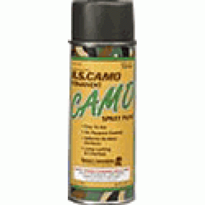 HS CAMO SPRAY PAINT FLAT BLACK 12OZ