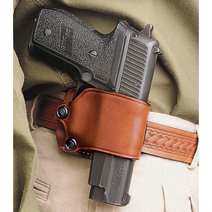 DESANTIS YAQUI SLIDE HOLSTER RH LEATHER LARGE DA AUTOS TAN