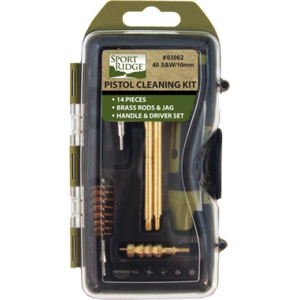 SPORT RIDGE CLEANING KIT PISTOL 40CAL/10MM 14PC<