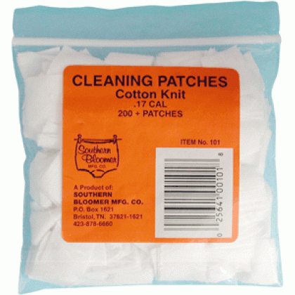 SOUTHERN BLOOMER .17CAL CLEANING PATCHES 200-PACK