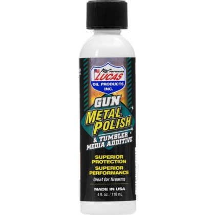 LUCAS OIL 4OZ GUN METAL POLISH TUMBLER MEDIA ADDITIVE LIQUID