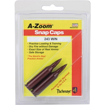 A-ZOOM METAL SNAP CAP .243 WINCHESTER 2-PACK