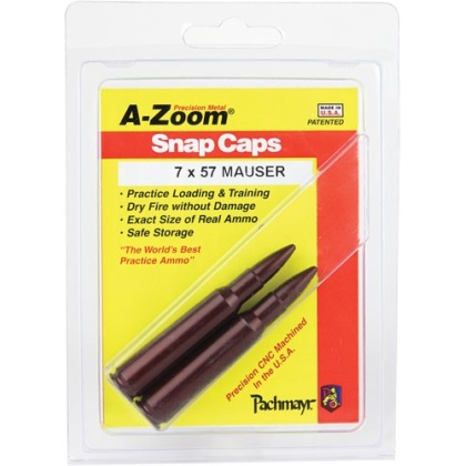 A-ZOOM METAL SNAP CAP 7X57 MAUSER 2-PACK