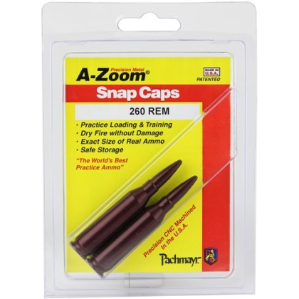 A-ZOOM METAL SNAP CAP .260 REMINGTON 2-PACK <