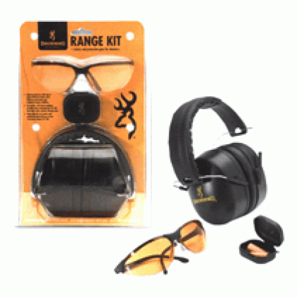 BROWNING RANGE KIT EYE/HEARING PROTECTION BLACK<