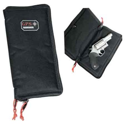 GPS PISTOL SLEEVE LARGE LOCKABLE ZIPPER BLACK NYLON