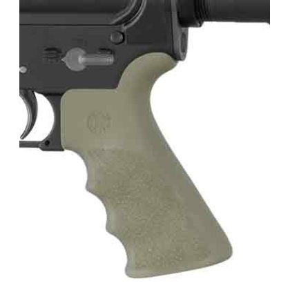 HOGUE AR-15 BEAVERTAIL GRIP W/FINGER GROOVES OD GREEN