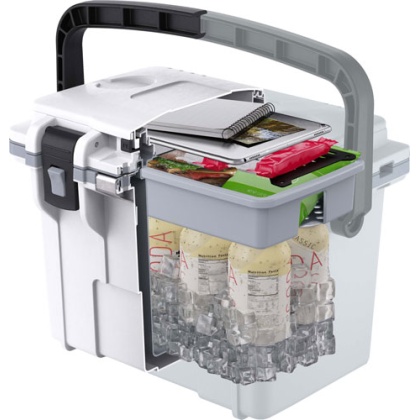 PELICAN COOLERS IM 14 QUART WHITE/GRAY W/DRY STORAGE