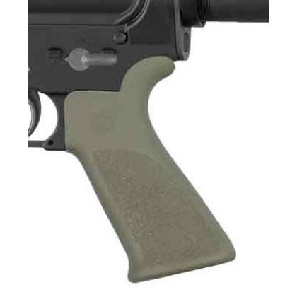 HOGUE AR-15 BEAVERTAIL GRIP NO FINGER GROOVES OD GREEN