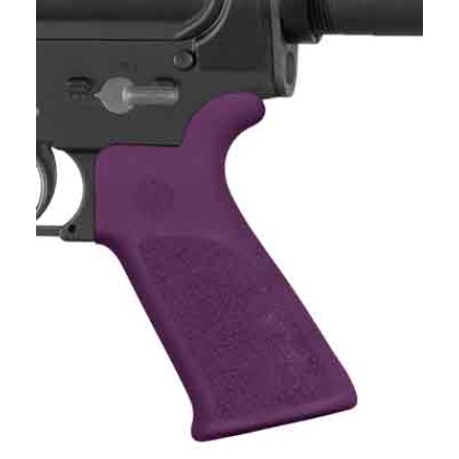 HOGUE AR-15 BEAVERTAIL GRIP NO FINGER GROOVES PURPLE