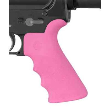 HOGUE AR-15 BEAVERTAIL GRIP W/FINGER GROOVES PINK