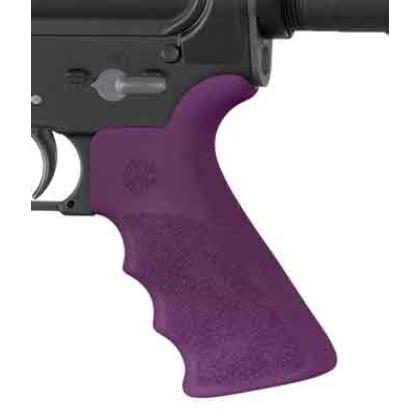 HOGUE AR-15 BEAVERTAIL GRIP W/FINGER GROOVES PURPLE