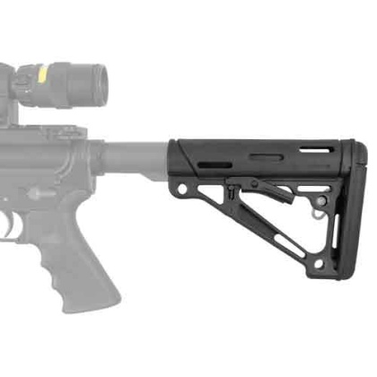 HOGUE AR-15 COLLAPSIBLE STOCK BLACK RUBBER MIL-SPEC