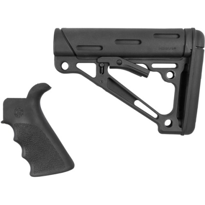 HOGUE AR-15 GRIP & OVERMOLDED COLLAPSIBLE STK COMMERICAL BLK