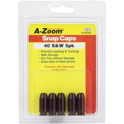 A-ZOOM METAL SNAP CAP .40SW 5-PACK