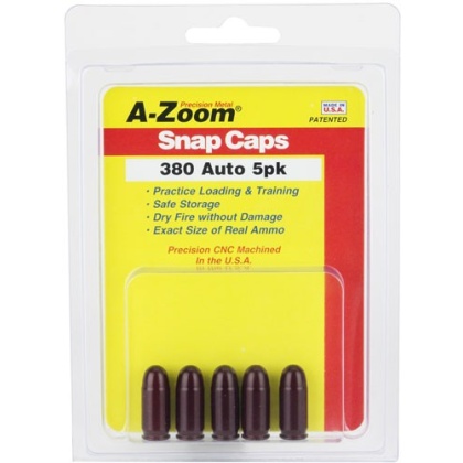 A-ZOOM METAL SNAP CAP  .380ACP 5-PACK