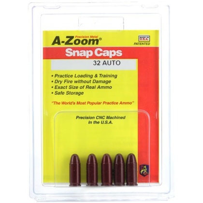 A-ZOOM METAL SNAP CAP .32ACP 5-PACK