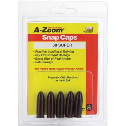 A-ZOOM METAL SNAP CAP .38 SUPER 5-PACK