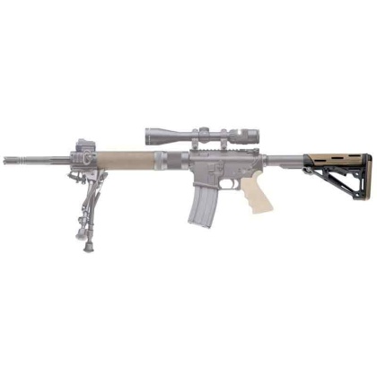 HOGUE AR-15 COLLAPSIBLE STOCK FDE RUBBER COMMERCIAL