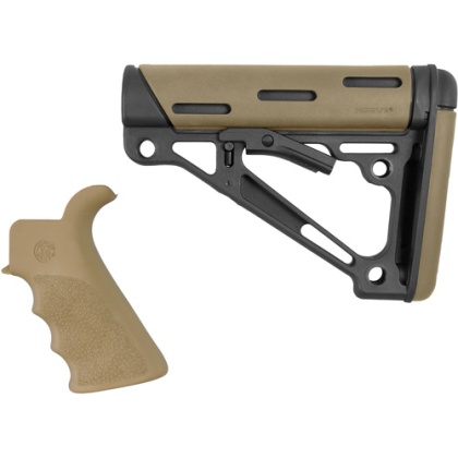 HOGUE AR-15 GRIP & OVERMOLDED COLLAPSIBLE STK COMMERCIAL FDE