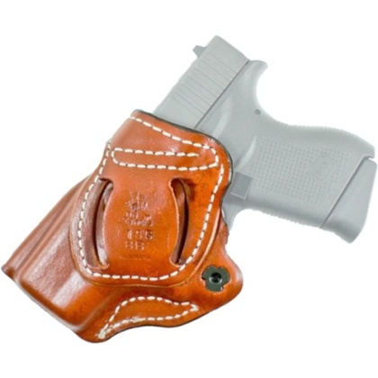 DESANTIS CRISS-CROSS HOLSTER OWB RH LEATHER SIG P238 TAN