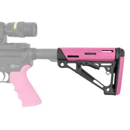 HOGUE AR-15 COLLAPSIBLE STOCK PINK RUBBER MIL-SPEC