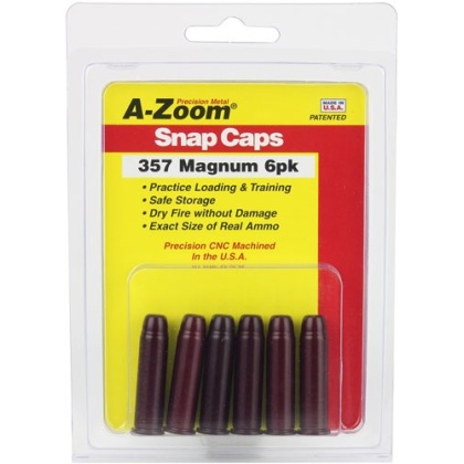 A-ZOOM METAL SNAP CAP .357 MAGNUM 6-PACK