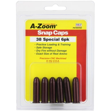 A-ZOOM METAL SNAP CAP .38 SPECIAL 6-PACK