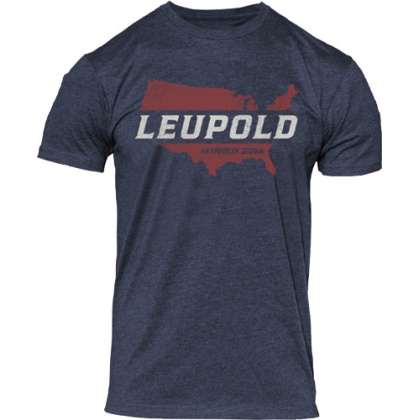 LEUPOLD MENS TEE AMERICAN ORIGINAL NAVY HEATHER LARGE<