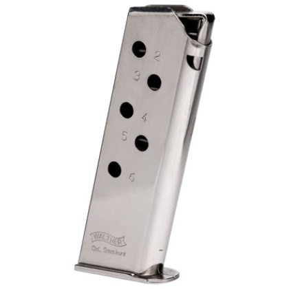 WALTHER MAGAZINE PPK 380 380ACP 6RD NICKEL