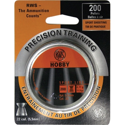 RWS PELLETS 22 HOBBY 11.9GR SPORT LINE 200-PACK