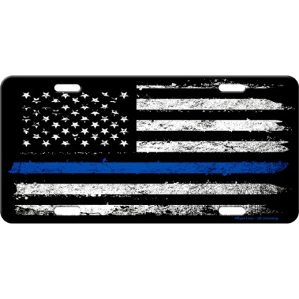 RIVERS EDGE LICENSE PLATE AMERICAN BLUE LINE