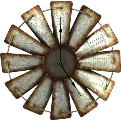 RIVERS EDGE METAL WINDMILL CLOCK 15\