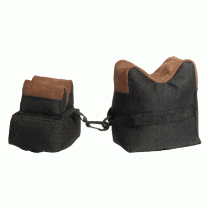 TOC BENCH BAG 2-PC SET BLACK FABRIC/TAN LEATHER