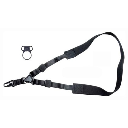 TOC TACTICAL SLING SINGLE POINT W/ADAPTER BLACK