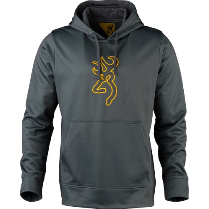 BROWNING TECH HOODIE LS CARBON GRAY LARGE*