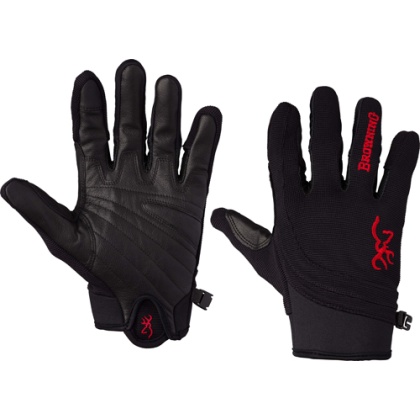 BROWNING ACE SHOOTING GLOVES LARGE BLACK/RED TRIM