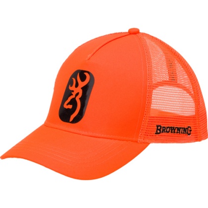 BROWNING CAP CENTERFIRE BLAZE ORANGE W/BUCKMARK PATCH ADJ