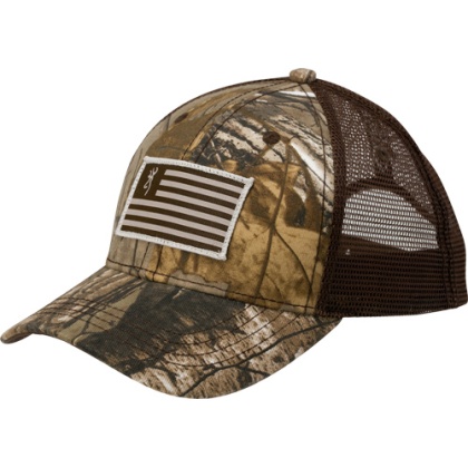 BROWNING CAP PATRIOT FLAG/BUCK MARK PATCH REALTREE XTRA ADJ