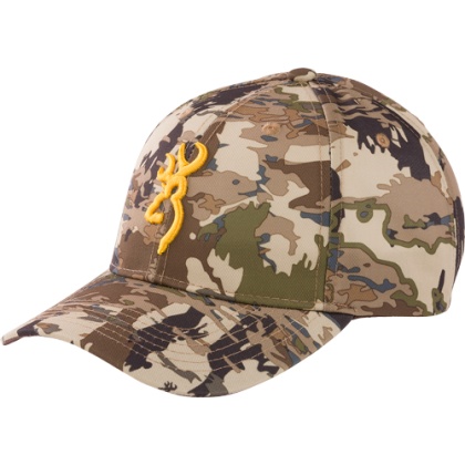 BROWNING RIMFIRE CAP BUCKMARK LOGO AURIC CAMO VELCRO