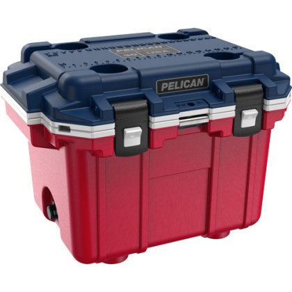 PELICAN COOLERS IM 30 QUART ELITE RED/BLUE LID