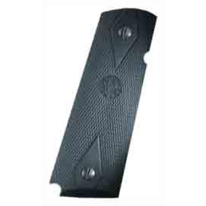 HOGUE GRIPS COLT GOVT RUBBER PANELS CHECKERED W/DIAMONDS BL